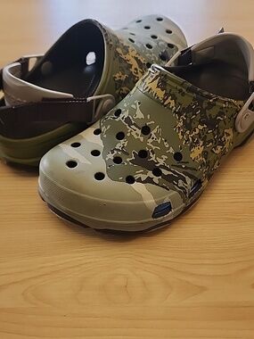 Mens/wms Camouflage Clog Sandals - Green Mns-8 Wms-10